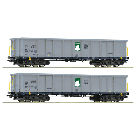 2 piece set: Open goods wagons, Tankwagon 