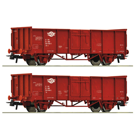 2 piece set: Open goods wagons, MAV 