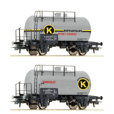 2 piece set: Tank wagons, SJ 