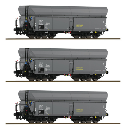 3 piece set: Self-unloading hopper wagons, CSD 