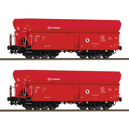 2 piece set: Self-unloading hopper wagons, DB Schenker 