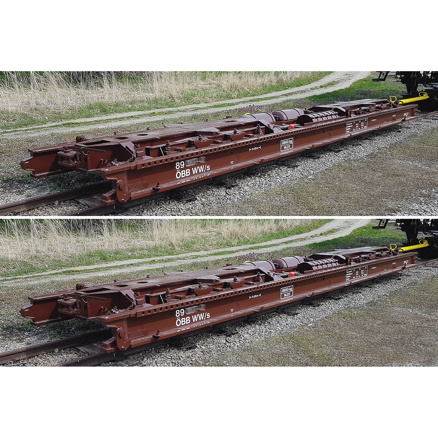 2 piece set: narrow gauge transporter wagon, ÖBB 