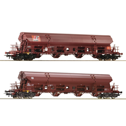 2-teiliges Set: Schwenkdachwagen, DB - H0