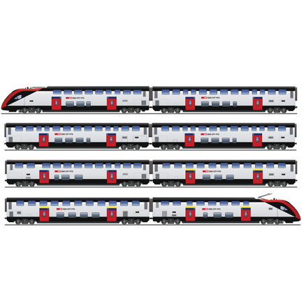 8er Set Triebzug RABe 502 SBB 