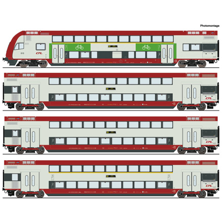 4 piece set: Double-deck coach, CFL 