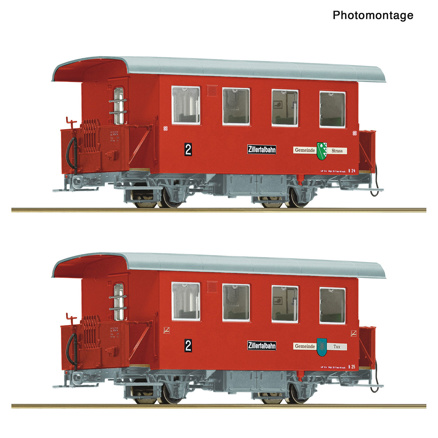 2-piece set: Narrow gauge passenger coaches, Zillertalbahn 