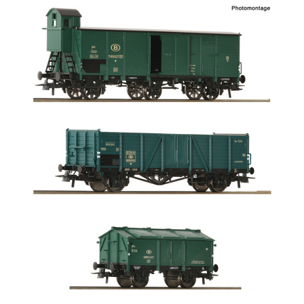 3 piece set: Goods train, SNCB 