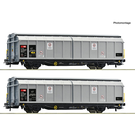 2-piece set: Sliding wall wagons, SBB Cargo 