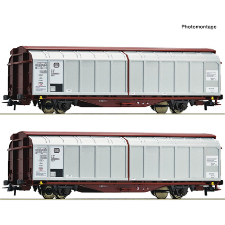 2-piece set: Sliding wall wagons, DB 