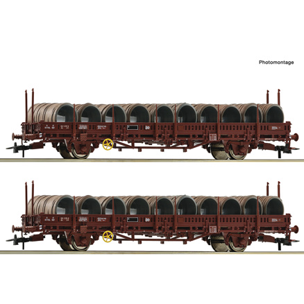 2-piece set: Swivel stake wagons, SNCF 