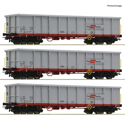 3 piece set: Open goods wagons, ÖBB-H0