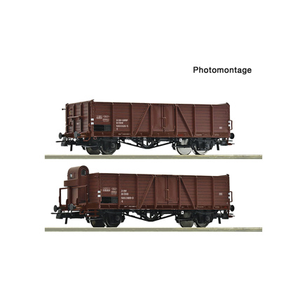 2 piece set: Open goods wagons, ÖBB 