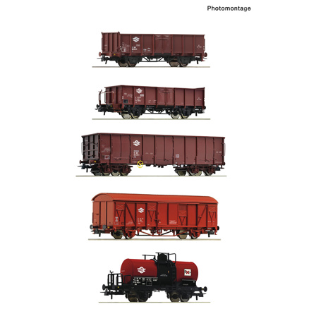 5 piece set: Goods train, MAV 