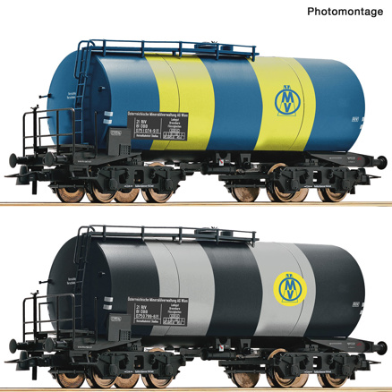 2 piece set: Tank wagons, ÖMV/ÖBB 