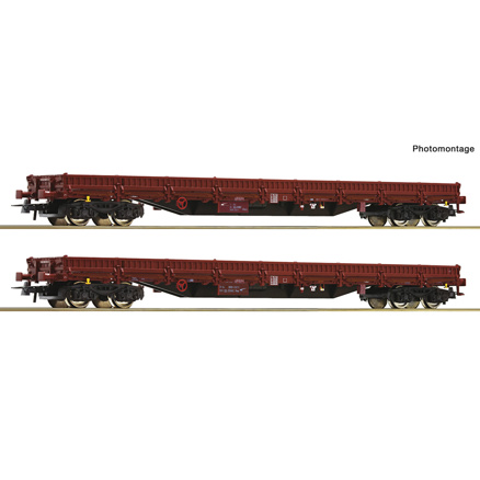 2 piece set: Stake wagons, ZSSK Cargo 