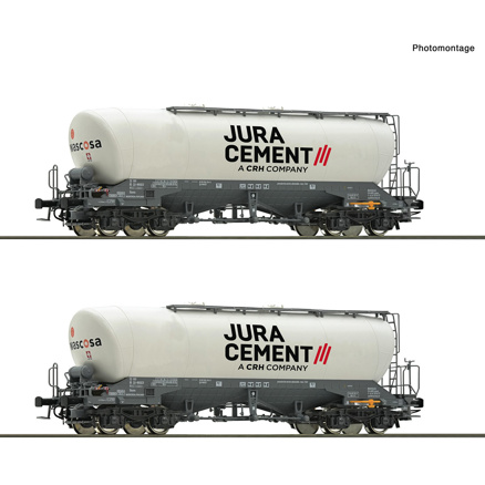 2 piece set: Silo wagons, Jura Cement/Wascosa 