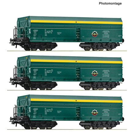 3 piece set: Self-unloading hopper wagons, PTKiGK 