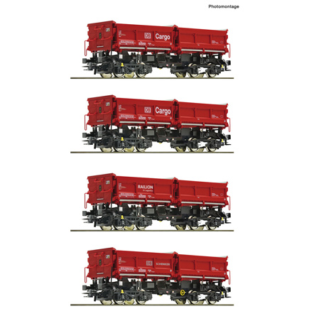 4 piece set: Dump wagons, DB AG 