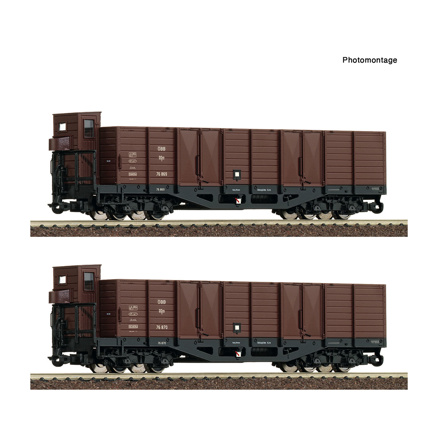 2 piece set: Open goods wagon, ÖBB 