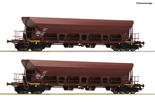 2 piece set self unloading hopper wagons, DR Roco-