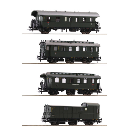 4-piece set: Passenger train, DB- H0