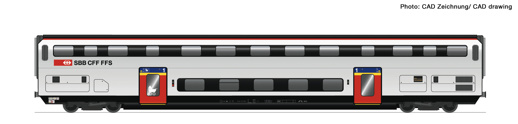 1st class double deck coach, SBB Roco-74493       