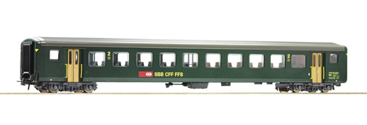 2nd class fast train      car EW II SBB            