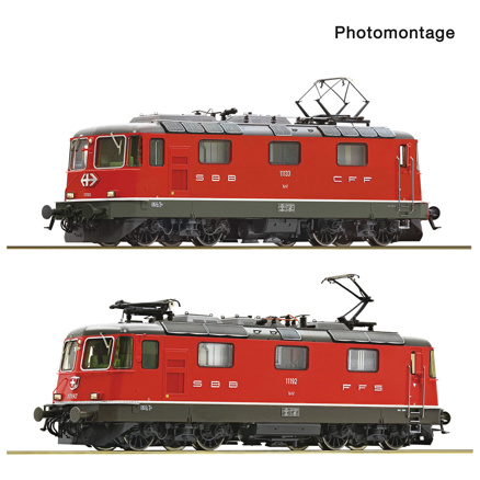 2 piece set: Electric locomotive Re 4/4 II, SBB 