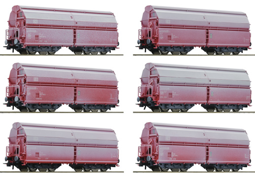 12pc.display: Swing  roof waggons  Roco-75938