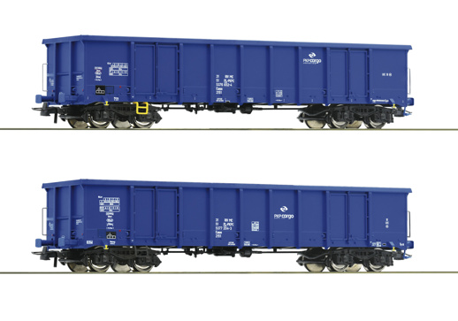 2-part Set: Open Freight Cars, PKP Cargo Roco-7604