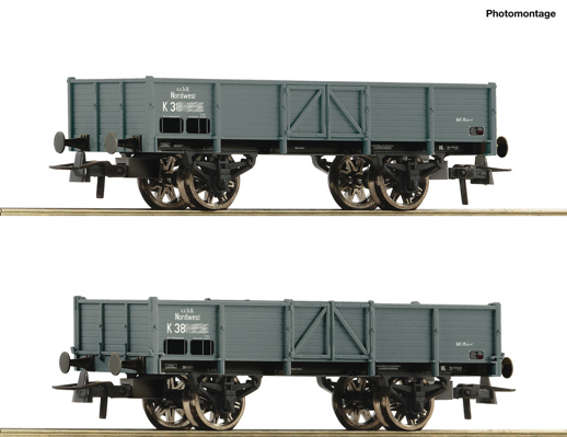 Set 2 otevřených vagónů KKSTB Roco 76048