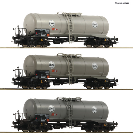 3 piece set tank wagons,  Eva Roco-76052       