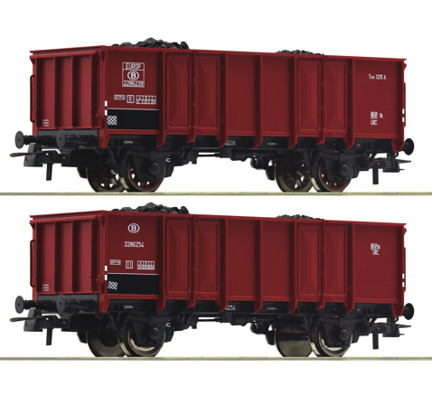 Set 2 otevřených vagónů GTOW Roco 76061        