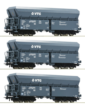 3pc. set: Self-unloading  hopper wagons VTG        