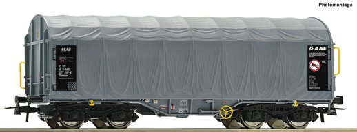 H0 - Slide tarpaulin wagon, ROCO,SSAB