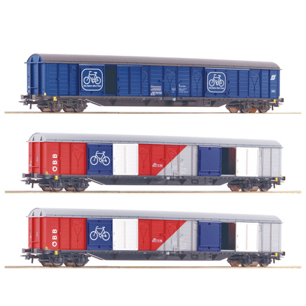 3-piece set: Bicycle transport, ÖBB, DC-H0