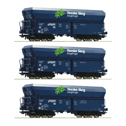 3-piece set: Self-unloading wagon “Norske Skog”, V