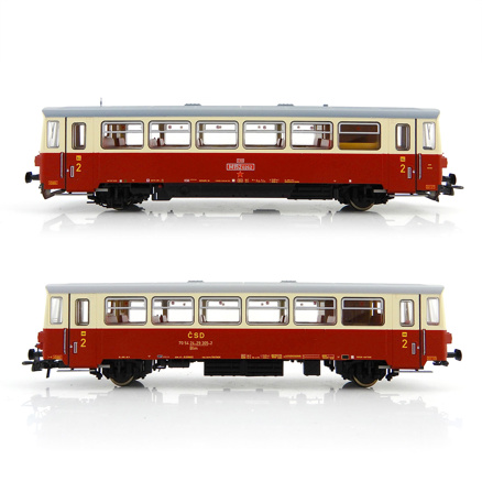 Diesel railcar M 152 0262  with trailer, CSD       