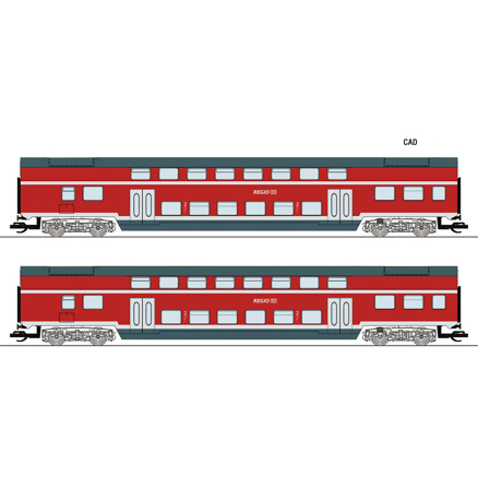 2pc. Set Double Deck cars  DB-AG #2                