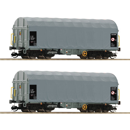 2 piece set: Slide tarpaulin wagons, CD Cargo 