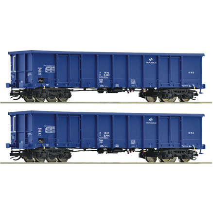 2 piece set: Open goods wagons, PKP Cargo 
